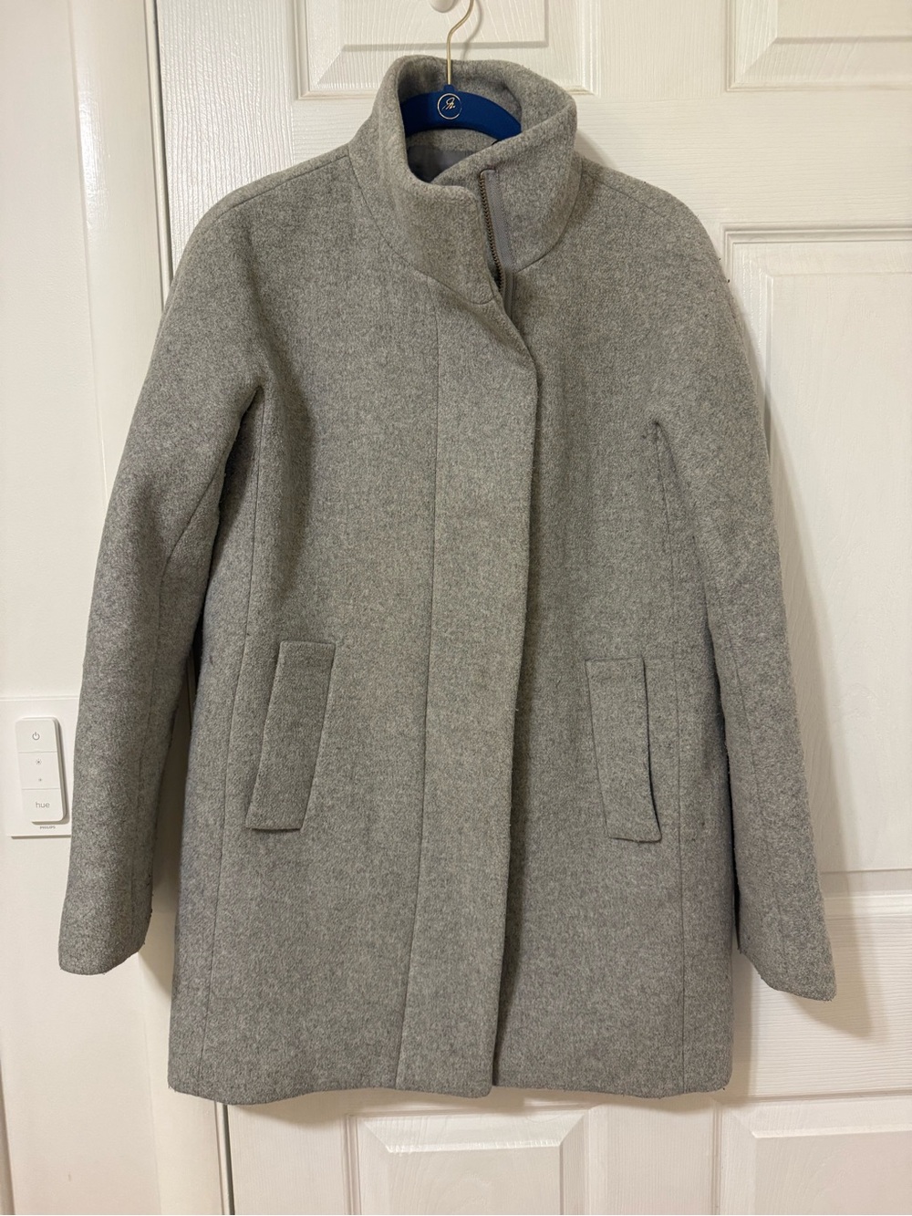 Classic J.Crew Women's Wool Blend Grey Coat - Picture 1 of 2